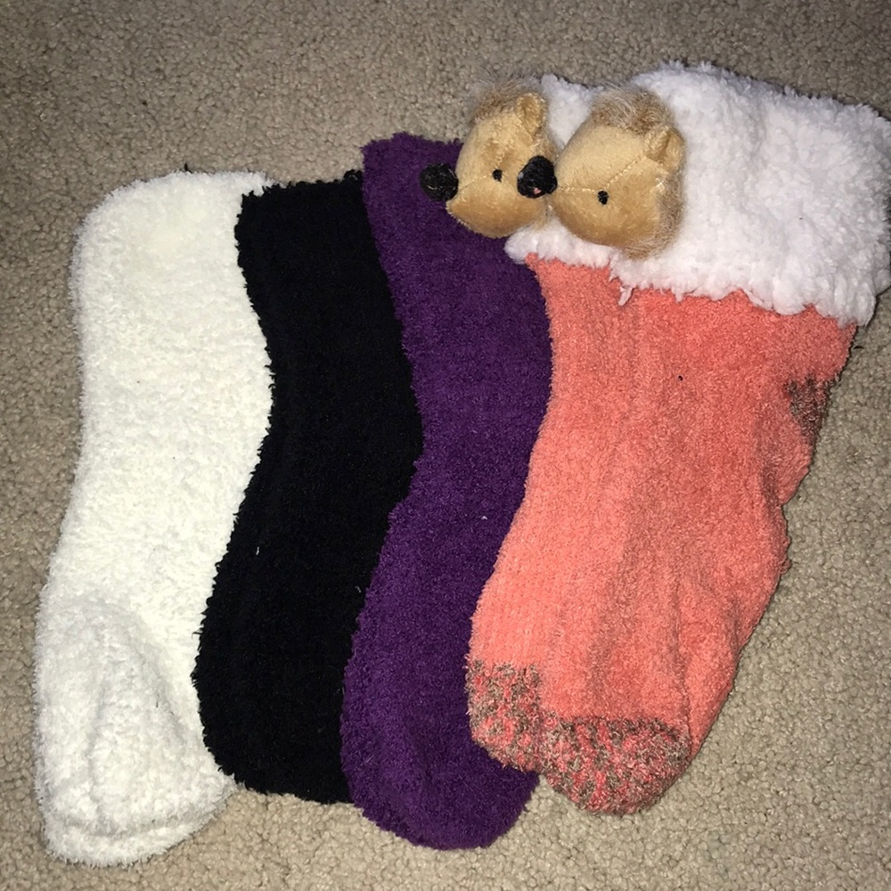 4 Pack Fuzzy Socks